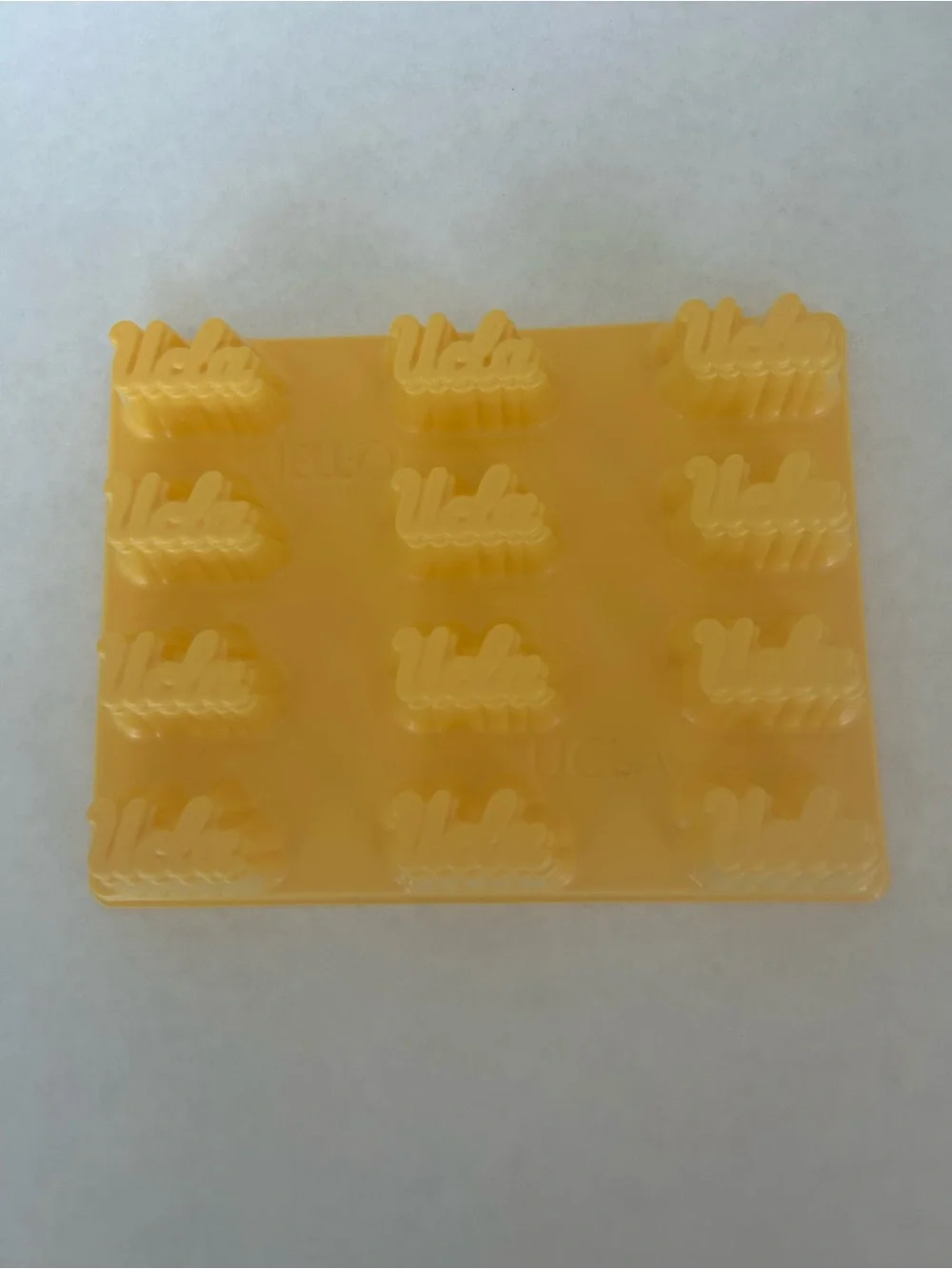 Jello UCLA Yellow Plastic Multi-Mold Tray - Flexible Candy & Chocolate Mold